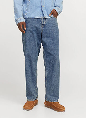 Jack & Jones Normal Bel Bol Kesim Mavi Erkek Denim Pantolon 12269484_JJIALEX JJORIGINAL SQ 060