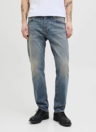 Jack & Jones Normal Bel Dar Mavi Erkek Denim Pantolon 12269527_JJIMIKE JJORIGINAL SBD 556