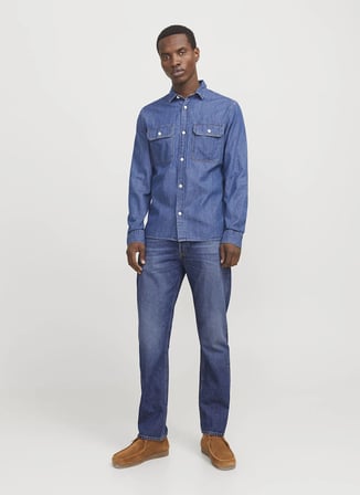 Jack & Jones Yüksek Bel Rahat Erkek Denim Pantolon 12269528_JJICHRIS JJORIGINAL SBD 63