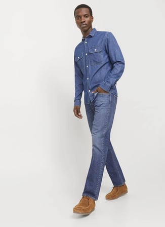 Jack & Jones Yüksek Bel Rahat Erkek Denim Pantolon 12269528_JJICHRIS JJORIGINAL SBD 63