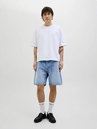 Jack & Jones Erkek Jjıtony Rahat Kesim Mavi Jean Şort - 12269533