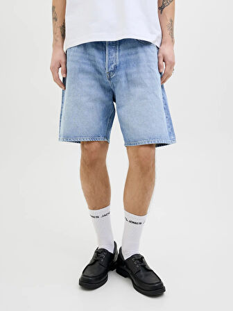 Jack & Jones Erkek Jjıtony Rahat Kesim Mavi Jean Şort - 12269533