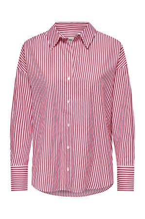 Only Kadın Onloregon Uzun Kollu Regular Fit Gömlek 15314330 Kırmızı