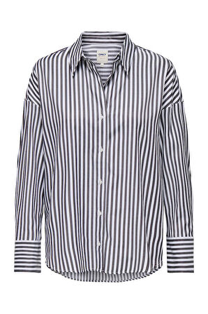 Only Kadın Onloregon Uzun Kollu Regular Fit Gömlek 15314330 Siyah