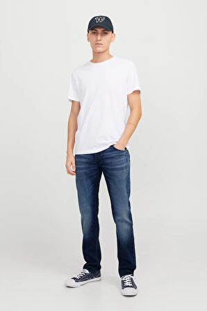 Jack & Jones Erkek Jjımıke 5 Cepli Jean Pantolon 12269601 Mavi