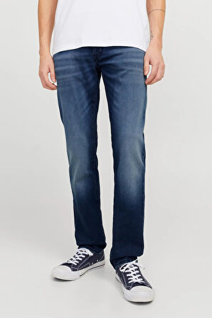 Jack & Jones Erkek Jjımıke 5 Cepli Jean Pantolon 12269601 Mavi