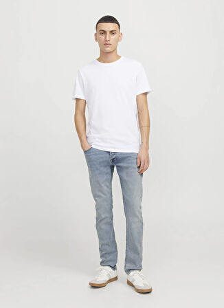 Jack & Jones Düşük Bel Dar Mavi Erkek Denim Pantolon 12269466_JJIGLENN JJORIGINAL CB 774