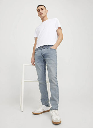 Jack & Jones Düşük Bel Dar Mavi Erkek Denim Pantolon 12269466_JJIGLENN JJORIGINAL CB 774