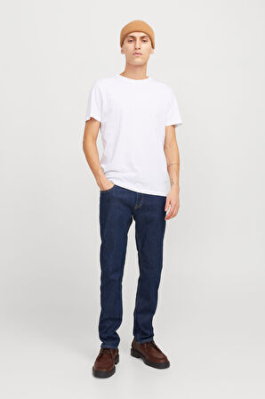 Jack & Jones Erkek Jjıglenn Düşük Bel Slim Fit Jean Pantolon 12259062 Mavi