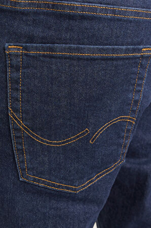 Jack & Jones Erkek Jjıglenn Düşük Bel Slim Fit Jean Pantolon 12259062 Mavi