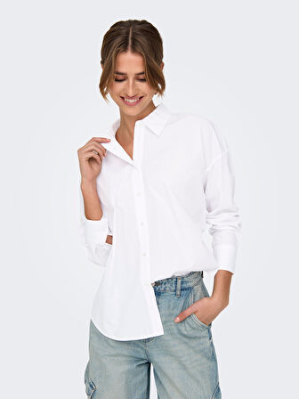 Only Kadın Regular Fit Düşük Omuz Gömlek - 15343842