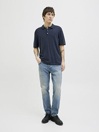 Jack Jones Emıl Knıt Relaxed Relax Fit Tiriko Erkek Polo Yaka Tişört 12268216
