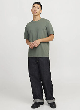 Jack & Jones Bisiklet Yaka Yeşil Erkek T-Shirt 12156101_JJEORGANIC BASIC TEE SS O-