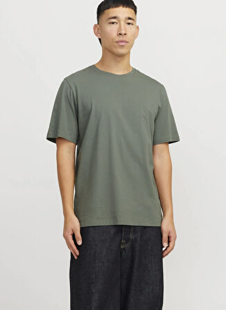 Jack & Jones Bisiklet Yaka Yeşil Erkek T-Shirt 12156101_JJEORGANIC BASIC TEE SS O-