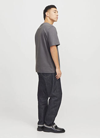 Jack & Jones Bisiklet Yaka Gri Erkek T-Shirt 12156101_JJEORGANIC BASIC TEE SS O-