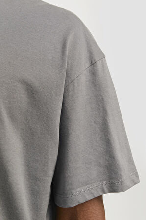 JJEBRADLEY TEE SS O-NECK NOOS GRİ 12249319