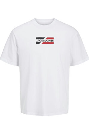 JJECORP GRAPHIC TEE  SS O-NECK NOOS BEYAZ