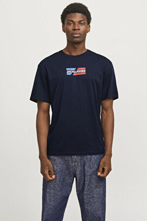 JJECORP GRAPHIC TEE  SS O-NECK NOOS LACİVERT-1