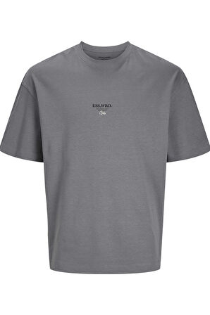 JJEURBAN EDGE STUDIO TEE SS O-NECK NOOS GRİ12270638