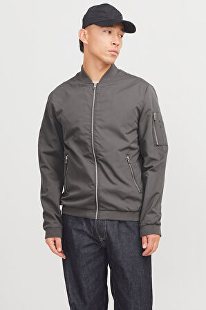 Jack & Jones Erkek Kolej Yaka Mont 63412165203 Füme