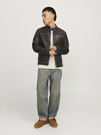 Jack Jones Rocky Washed Pu Suni Deri Erkek Ceket 12273226