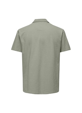 Only & Sons Yeşil Erkek Polo T-Shirt 22028694 ONSKIAN LF SEERSUCKER POLO