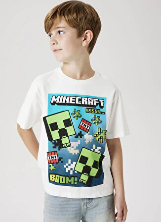 Name İt Baskılı Beyaz Erkek Çocuk T-Shirt 13240871
