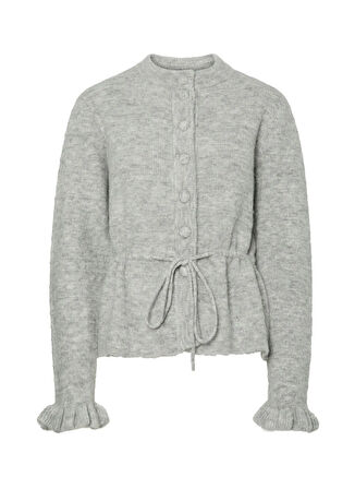 Yas Açık Gri Kadın Hırka YASTHELLIS LS KNIT CARDIGAN S.