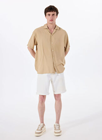 Jack & Jones Rahat Bej Erkek Gömlek 12269086_JJEURBAN EDGE RESORT SHIRT