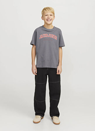 Jack & Jones Baskılı Füme Erkek Çocuk T-Shirt 12258924