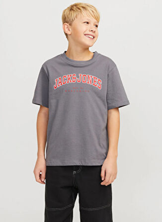 Jack & Jones Baskılı Füme Erkek Çocuk T-Shirt 12258924