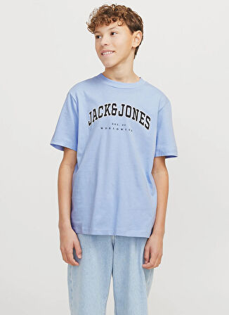 Jack & Jones Baskılı Mavi Erkek Çocuk T-Shirt 12258924
