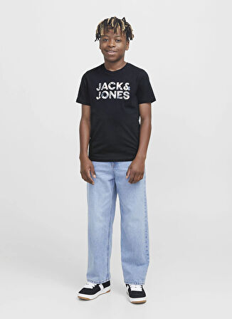 Jack & Jones Baskılı Siyah Erkek Çocuk T-Shirt 12268854