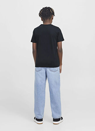 Jack & Jones Baskılı Siyah Erkek Çocuk T-Shirt 12268854