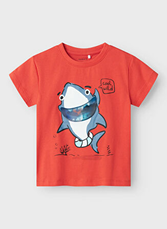 Name İt Baskılı Somon Erkek Çocuk T-Shirt 13241295