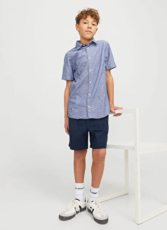 Jack & Jones Lastikli Bel Normal Lacivert Erkek Çocuk Şort 12275013