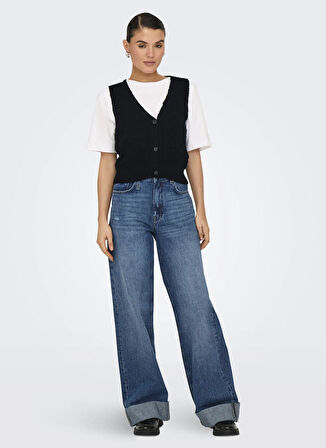 Only Siyah Kadın Yelek ONLALVILDA SL WAISTCOAT CC KNT