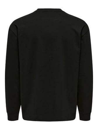 Only & Sons Onscaspian Airlfex Rlx LS Tee Noos Erkek Tişört Siyah (22031941)