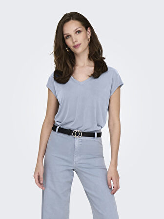 Only Kadın Regular Fit V Yaka Basic T-Shirt - 15326642