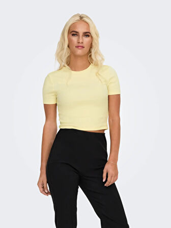 Only Onlbetty Life Ss O-Neck Kadın Crop T-shirt 15311891