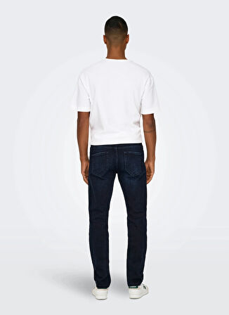 Only & Sons Normal Bel Dar Siyah Erkek Denim Pantolon ONSWEFT REG. BLUE BLK 2652 MAT DNM