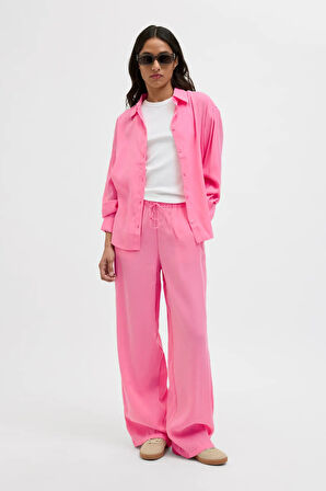 JJXX Kadın Jxfıe Rahat Kesim Uzun Kollu Gömlek 12270927 Pembe