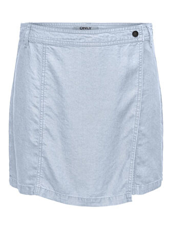 Only Kadın Mid Waist Mavi Şort Etek  - 15337934