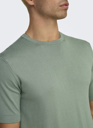 Only & Sons Yeşil Erkek Normal Fit Kazak 22022928 ONSWYLER LIFE SS KNIT NOOS
