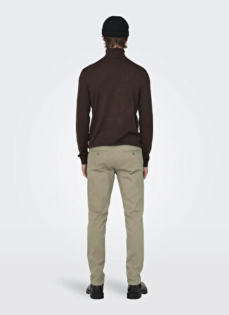 Only & Sons Normal Bel Dar Açık Gri Erkek Chino Pantolon ONSMARK PETE LIFE SLM CHIN 0013 PNT