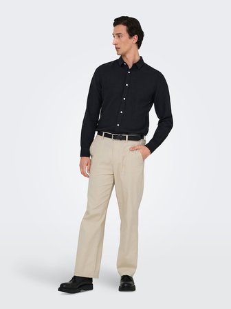ONSBOB LOOSE COT LIN 0007 PANT NOOS Erkek Gray Pantolon - 22031565