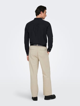 ONSBOB LOOSE COT LIN 0007 PANT NOOS Erkek Gray Pantolon - 22031565