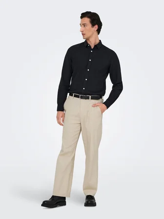 ONSBOB LOOSE COT LIN 0007 PANT NOOS Erkek Gray Pantolon - 22031565