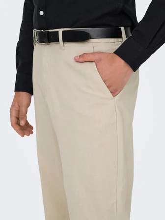 ONSBOB LOOSE COT LIN 0007 PANT NOOS Erkek Gray Pantolon - 22031565
