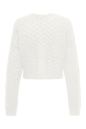 Only Kadın Onlmıamı Bisiklet Yaka Uzun Kollu Örme Kazak 15335109 Ekru